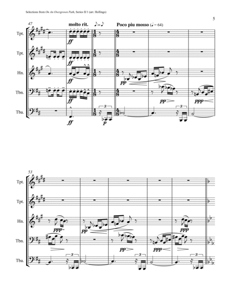 On An Overgrown Path, Selections (for Brass Quintet)