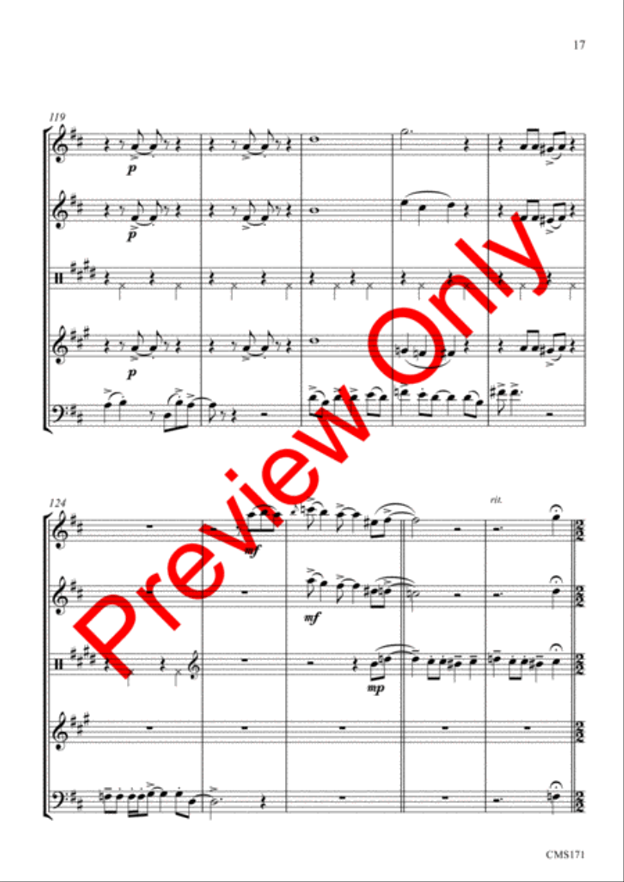 Queen Medley Fantasy Woodwind Quintet scores gallery preview page 20