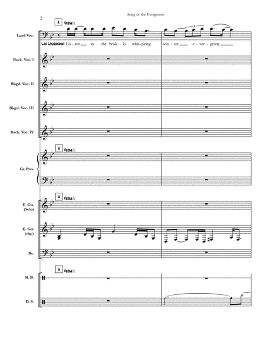 Song of the Evergreens [Chicago] (full score & set of parts) image number null