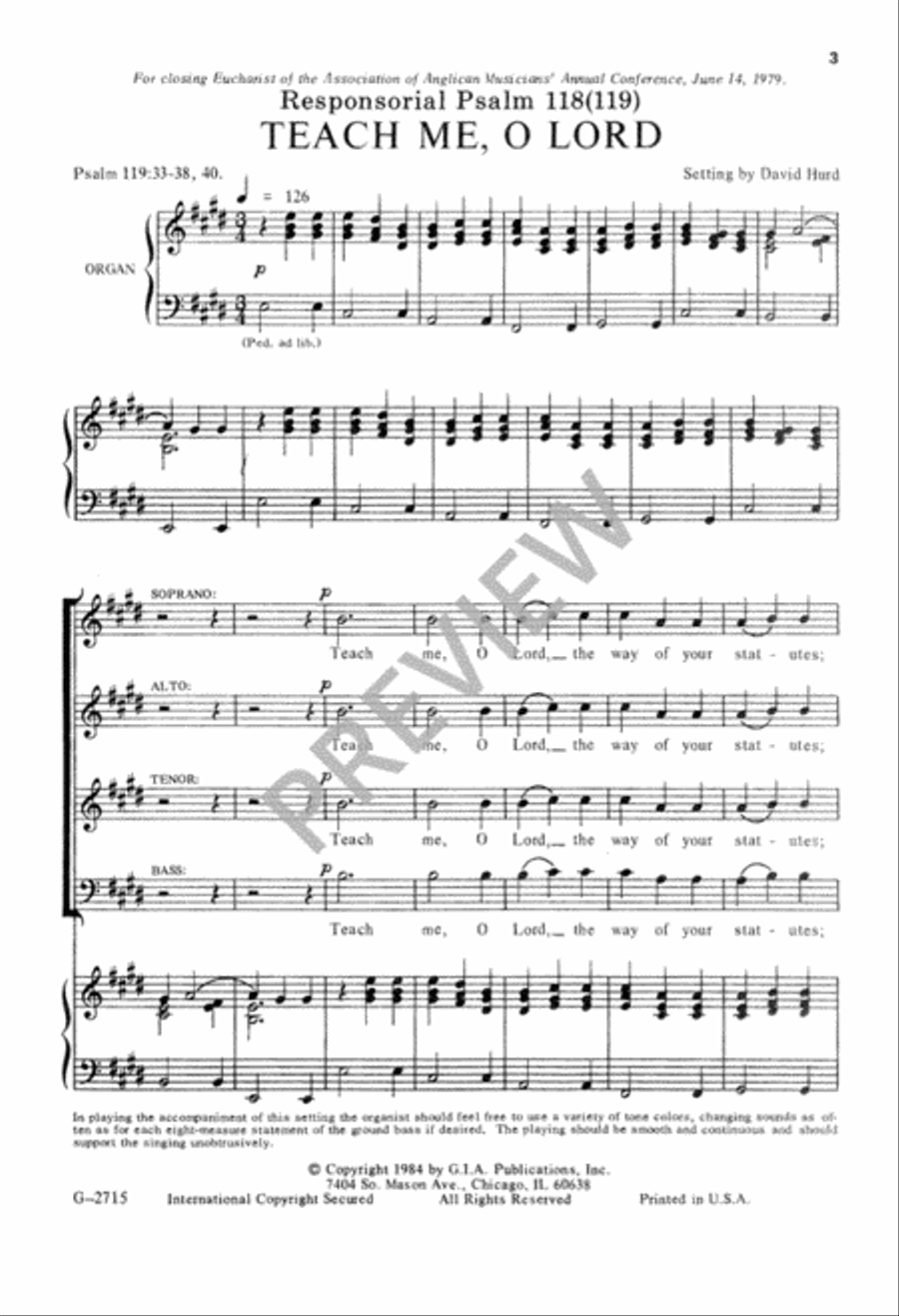 Teach Me, O Lord Teach Me, O Lord 4-Part scores gallery preview page 4