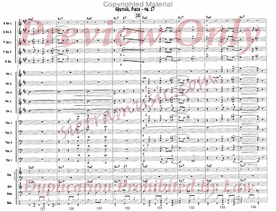 Festival Piece Big Band scores gallery preview page 18