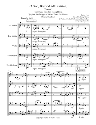 O God, Beyond All Praising (Thaxted) (Bb) (String Quintet - 2 Violins, 1 Viola, 1 Cello, 1 Bass) (Do
