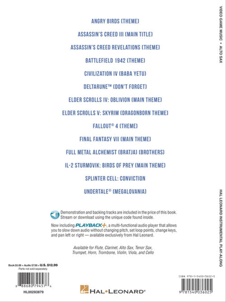 Video Game Music for Alto Sax Alto Saxophone scores gallery preview page 5