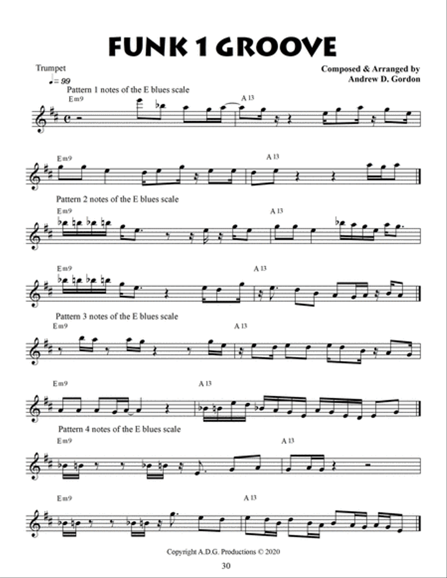 The Blues Scale Trumpet Trumpet scores gallery preview page 2