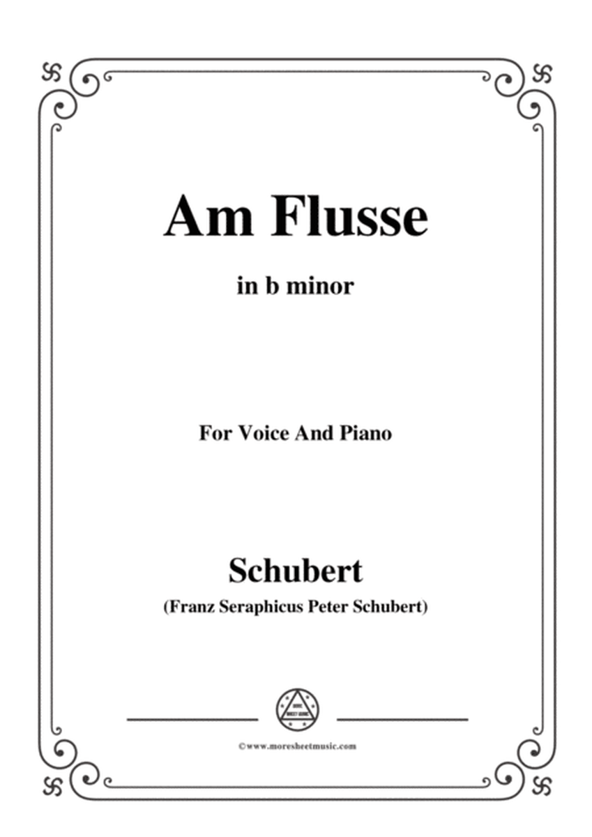 Schubert-Am Flusse (By the River),D.160,in b minor,for Voice&Piano image number null