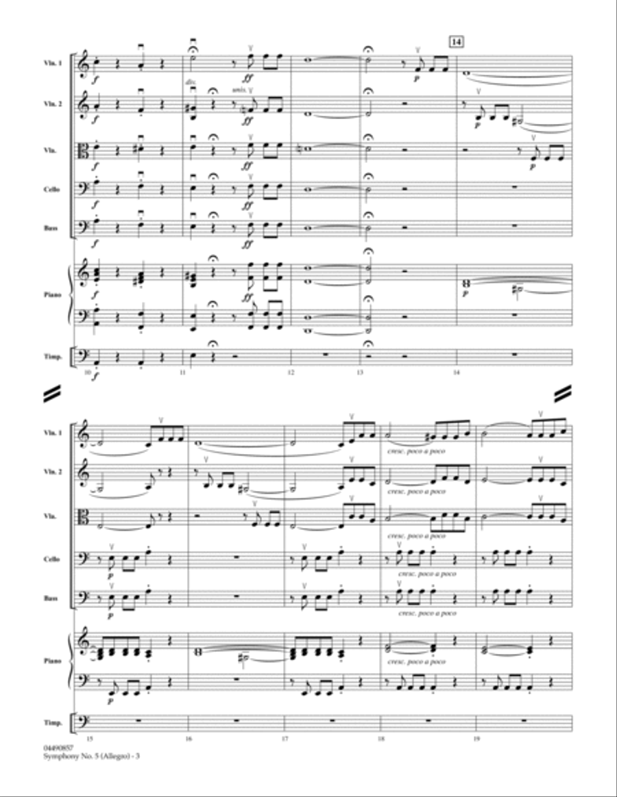 Symphony No. 5 (Allegro) - Full Score Score scores gallery preview page 3