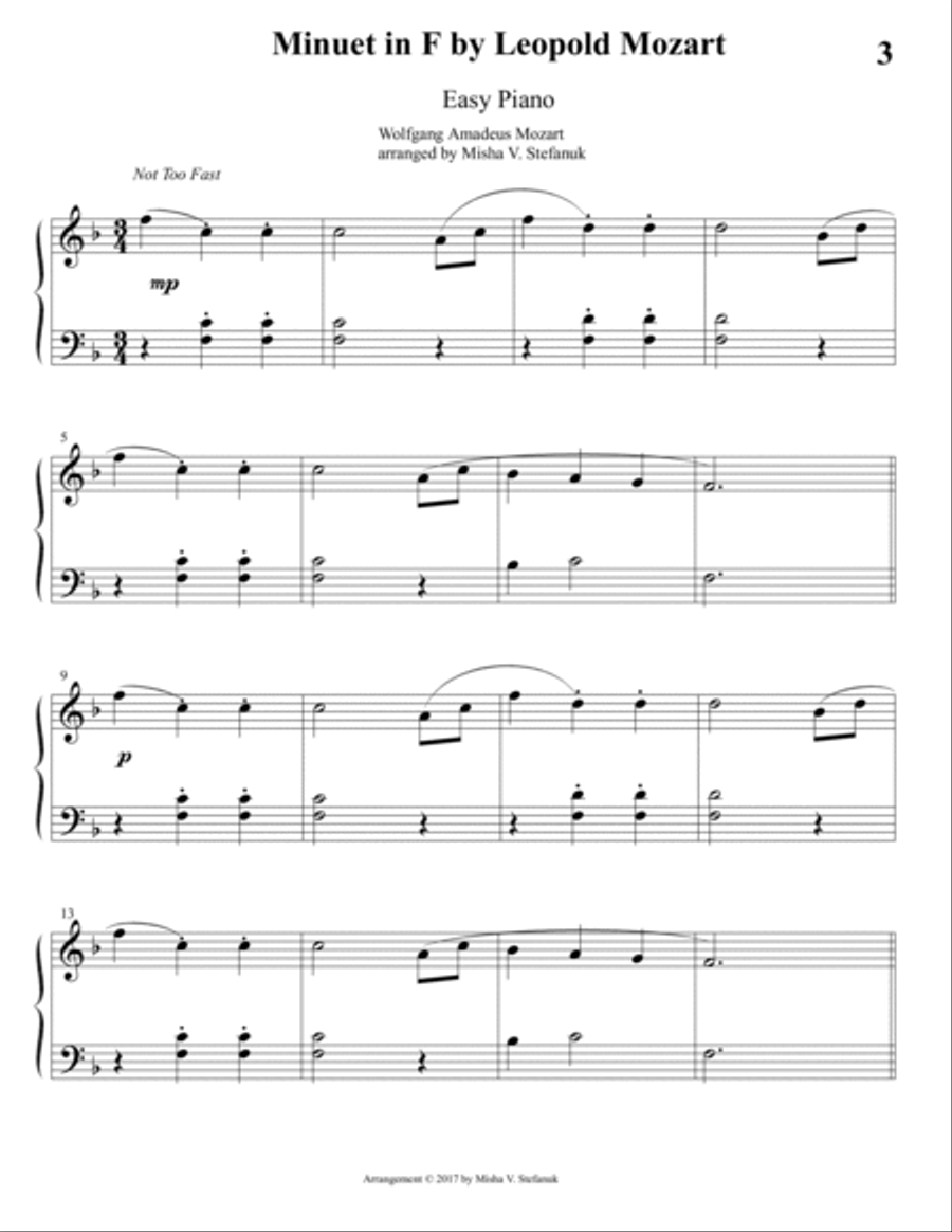 30 Mozart Easy Piano Classics Piano Method scores gallery preview page 3