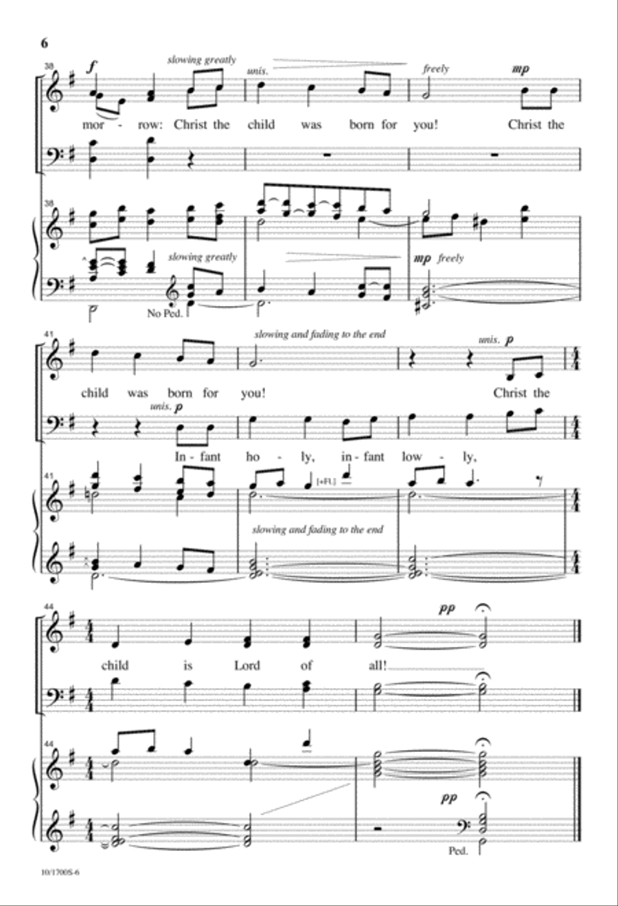 Infant Holy, Infant Lowly 4-Part scores gallery preview page 6
