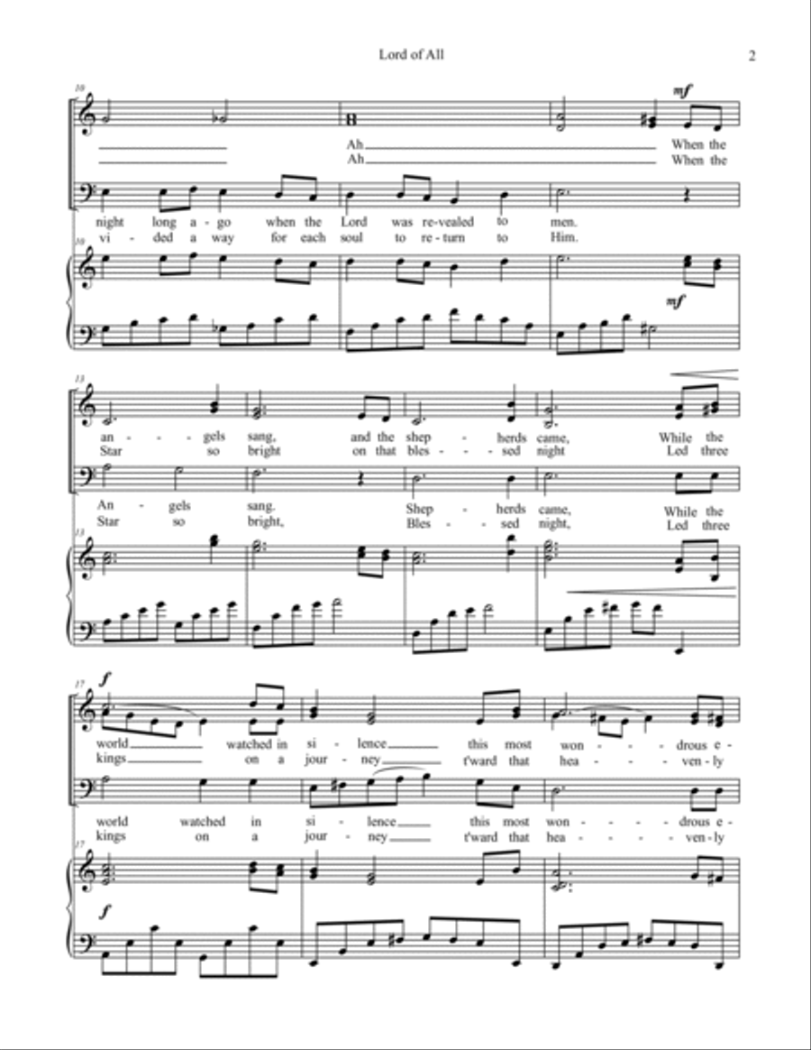 Lord of All - SAB 3-Part scores gallery preview page 3