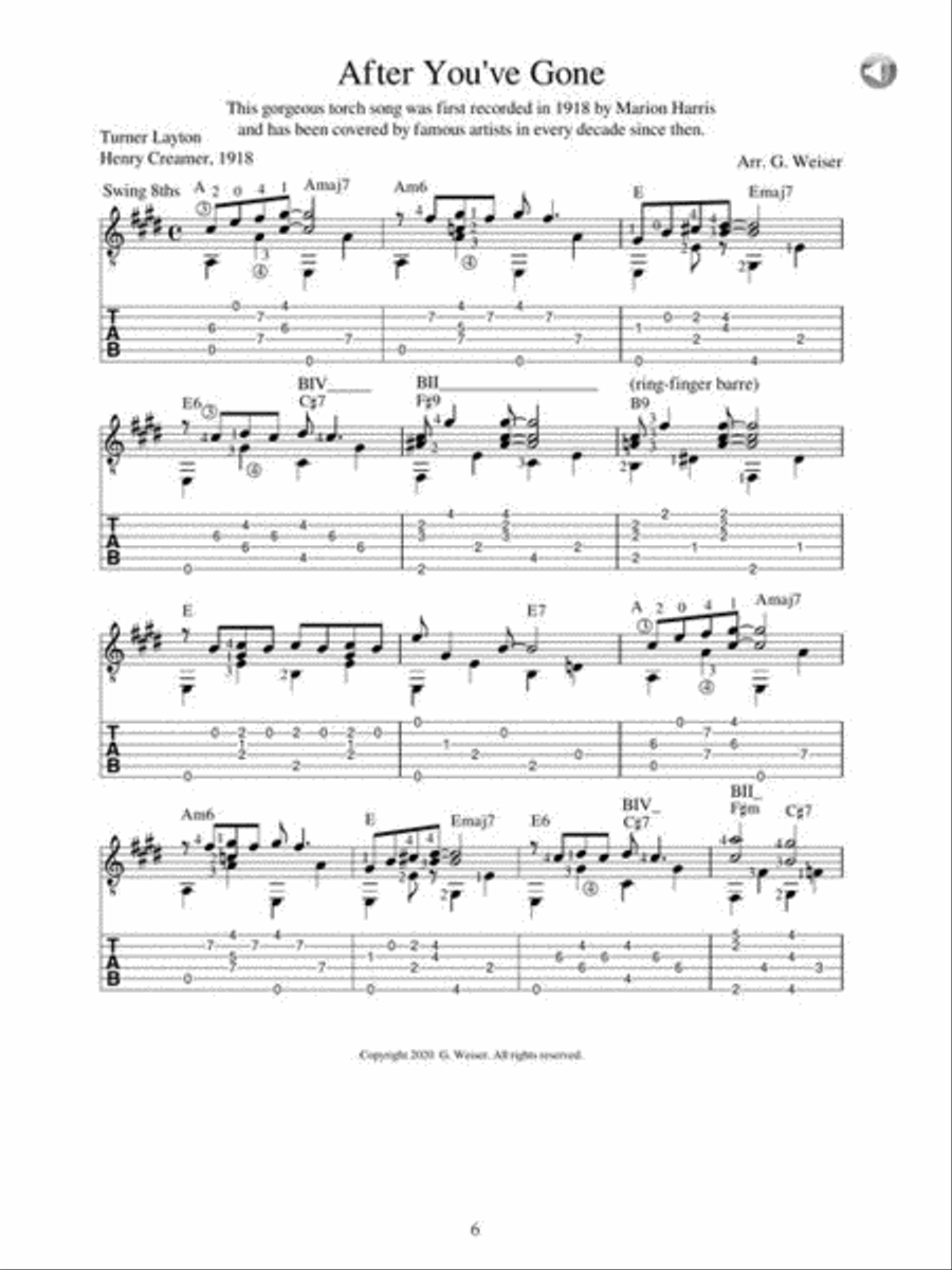 Tin Pan Alley Favorites for Fingerstyle Guitar Fingerpicking Guitar scores gallery preview page 5