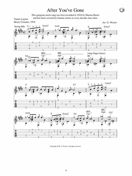 Tin Pan Alley Favorites for Fingerstyle Guitar image number null