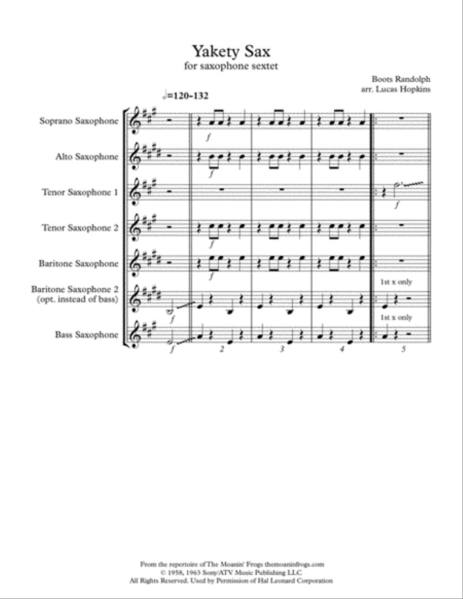 Yakety Sax Woodwind Ensemble scores gallery preview page 2