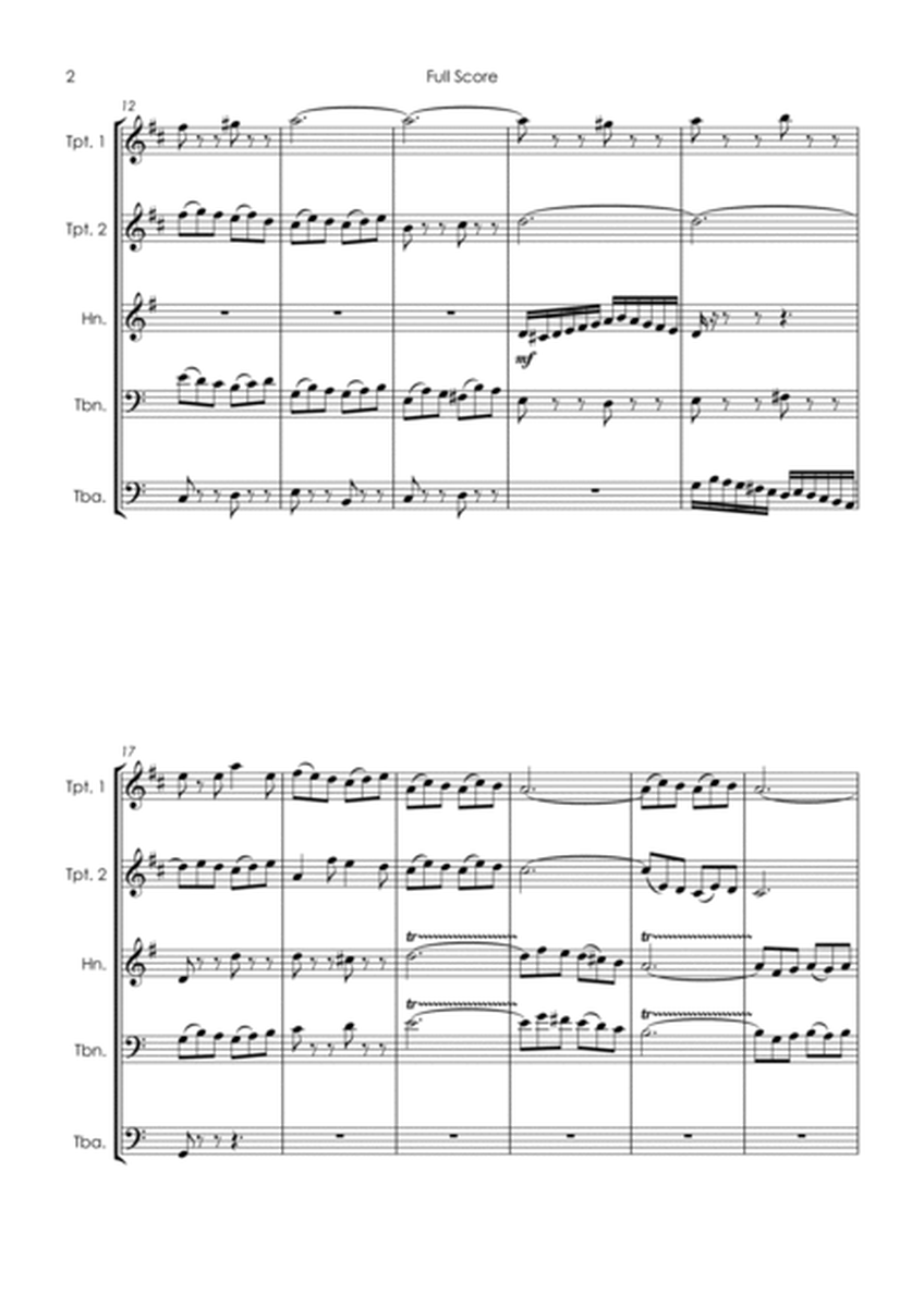 Brandenburg Concerto No.5, 3rd movement - brass quintet image number null