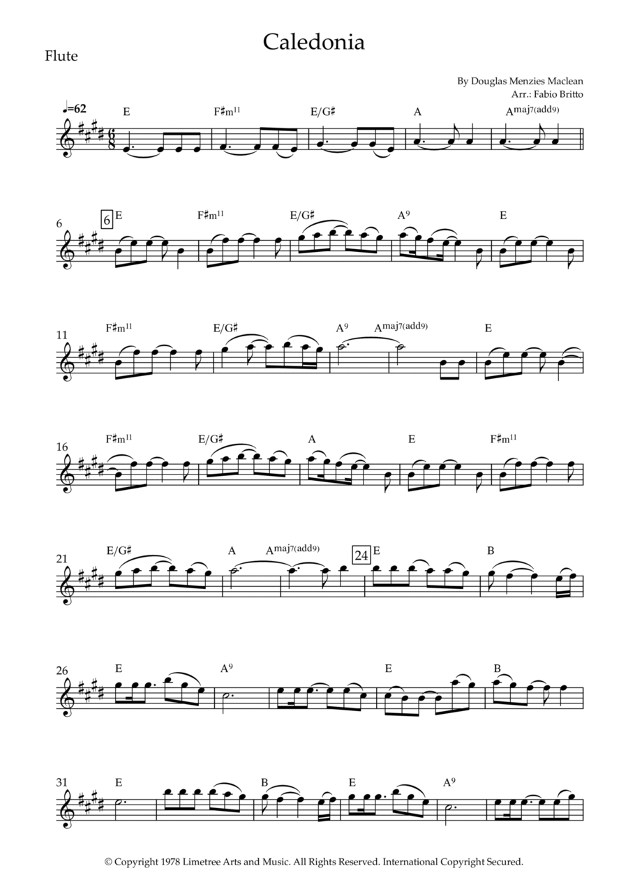 Caledonia Flute Solo scores gallery preview page 1