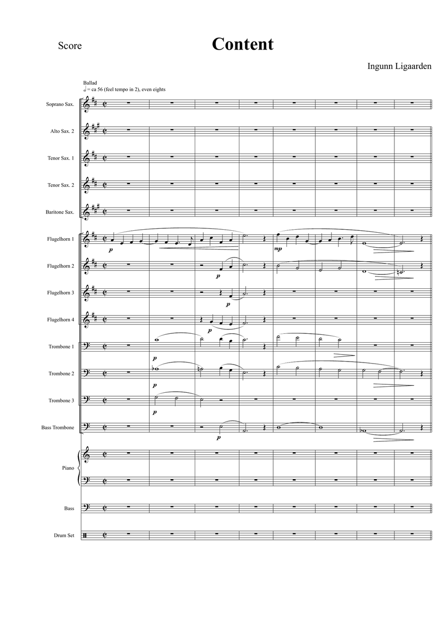 Content Jazz Ensemble - Digital Sheet Music