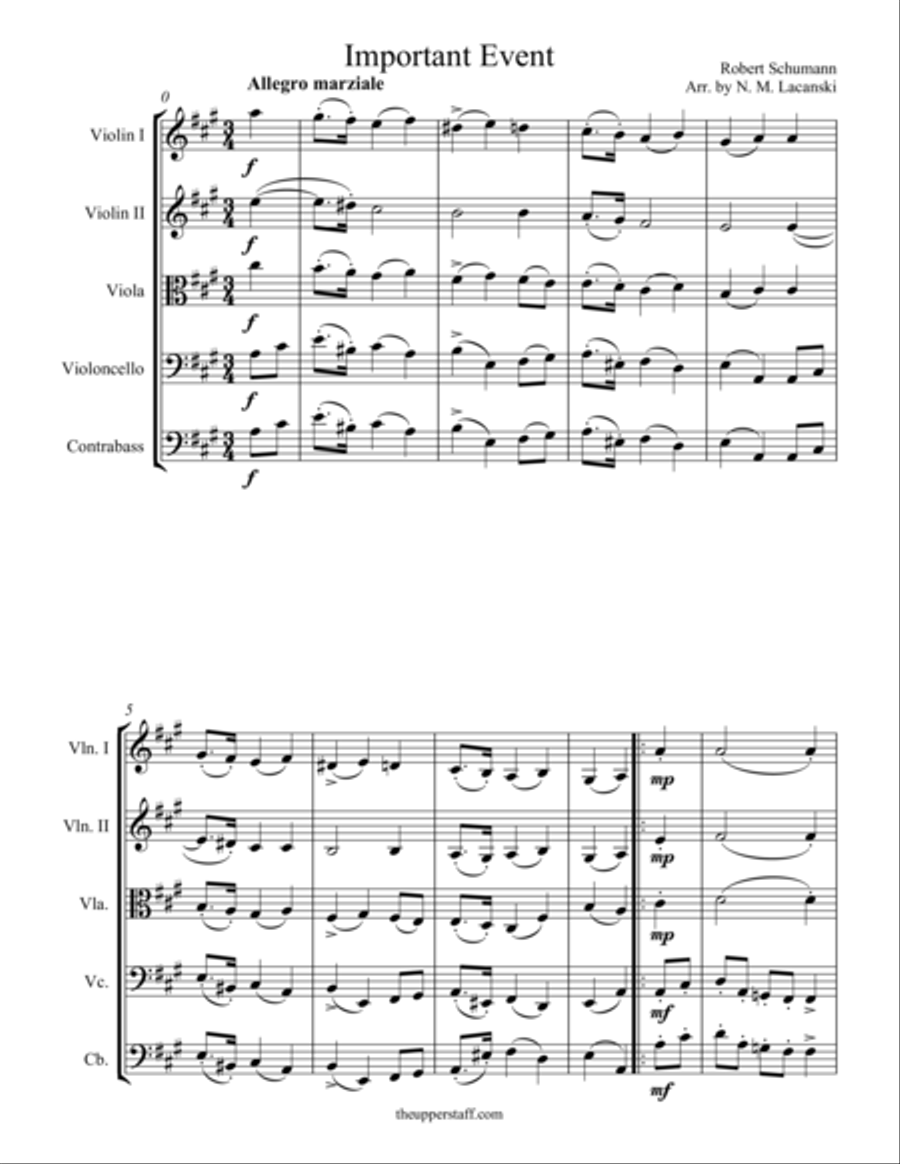 Important Event Important Event String Orchestra scores gallery preview page 1