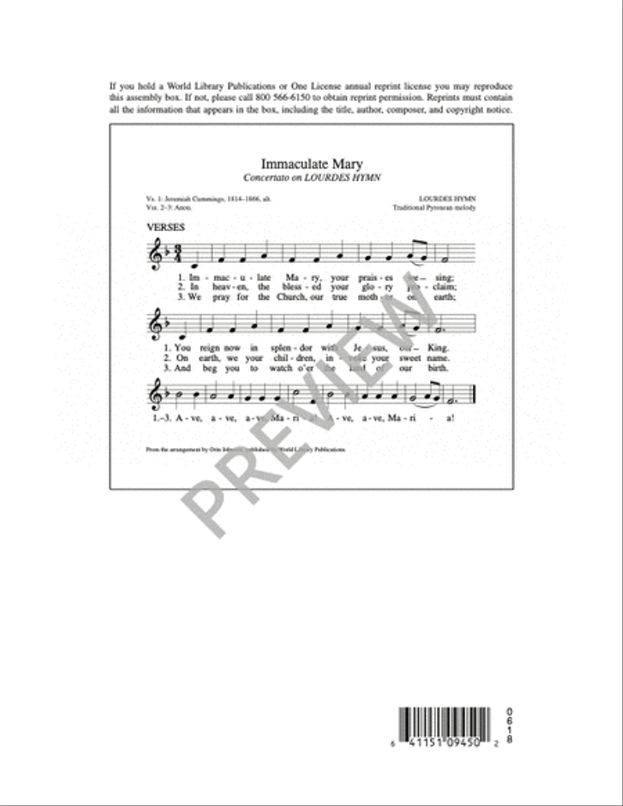 Immaculate Mary 4-Part scores gallery preview page 11