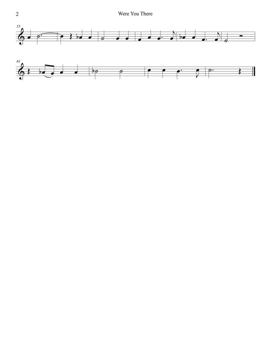 Were You There (Duet for Bb-Trumpet & French Horn) Brass Duet scores gallery preview page 5