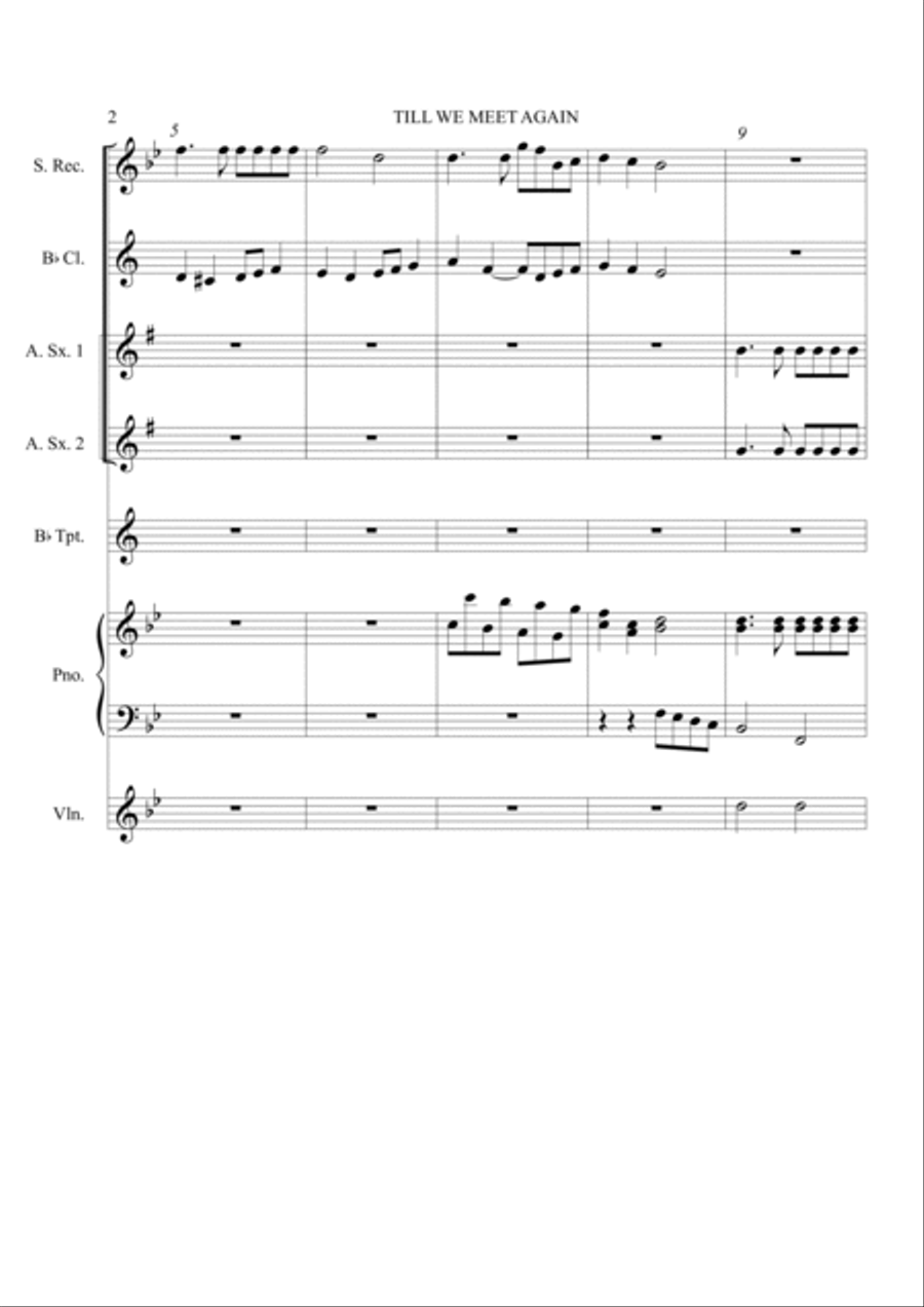 Till We Meet Again Chamber Music scores gallery preview page 2