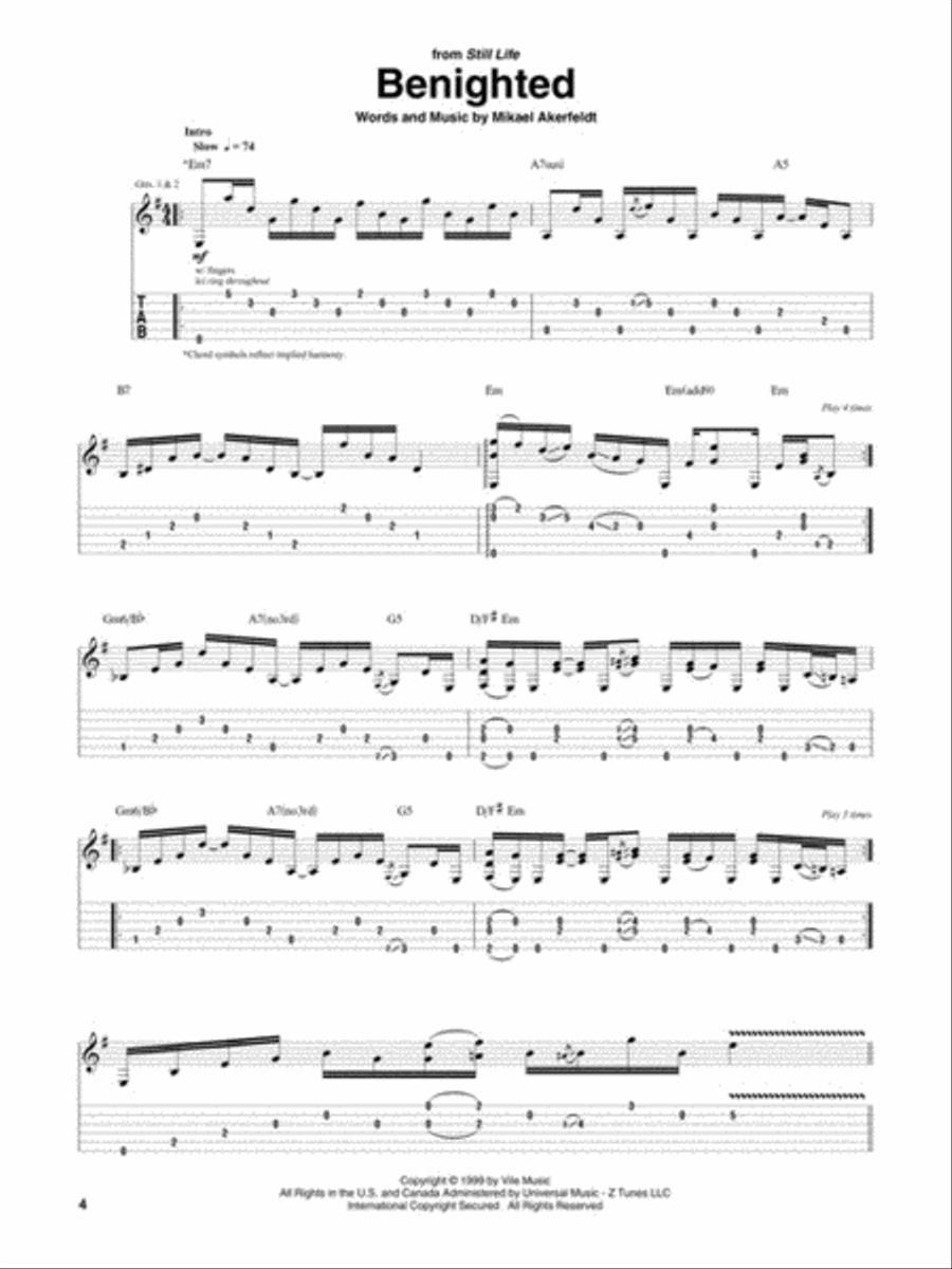 The Best of Opeth Electric Guitar scores gallery preview page 3