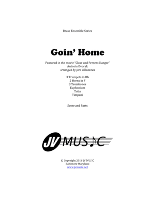 Book cover for Goin’ Home by Antonin Dvorak for Brass Ensemble