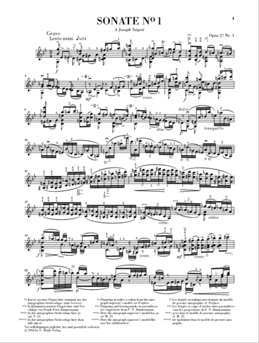 6 Sonatas for Violin Solo Op. 27 Violin Solo scores gallery preview page 2