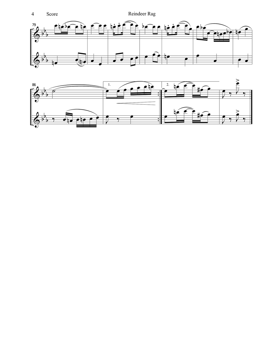 Reindeer Rag for Sax Duet Woodwind Duet scores gallery preview page 5