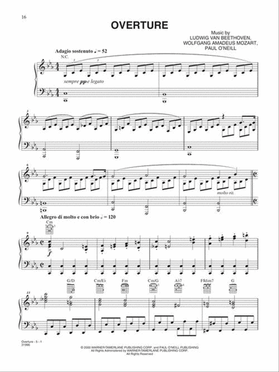 Trans-Siberian Orchestra – Beethoven's Last Night Piano, Vocal, Guitar scores gallery preview page 5