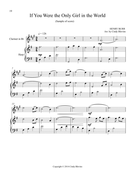 Classic With A Side Of Nostalgia (16 arrangements for harp and clarinet) image number null