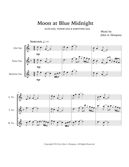 Moon at Blue Midnight (Sax Trio: ATB) image number null