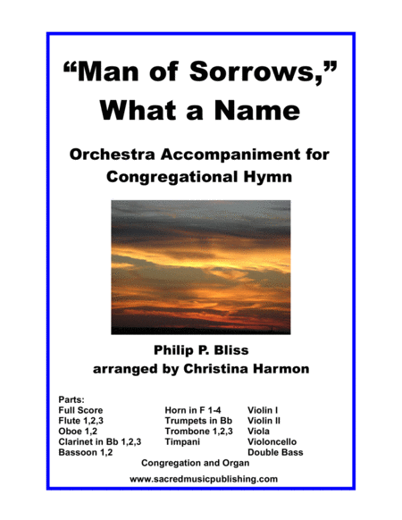 Man of Sorrows, What a Name – Orchestra Accompaniment for Congregational Hymn image number null