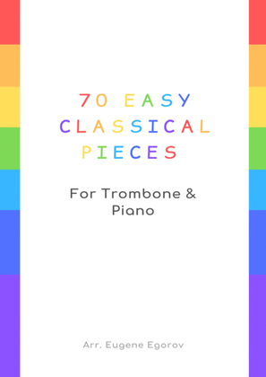 Book cover for 70 Easy Classical Pieces For Tenor Saxophone & Piano