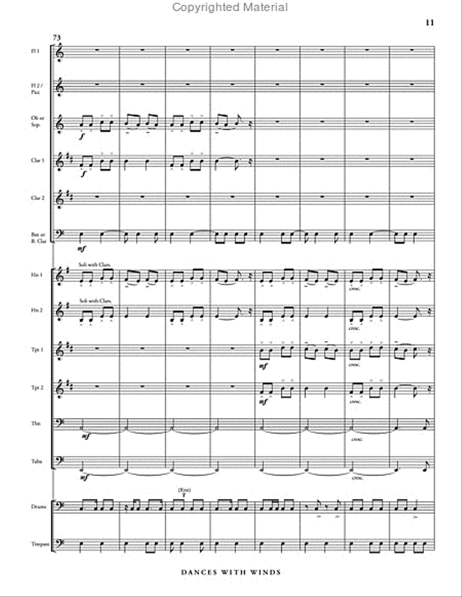 Dances with Winds Dances with Winds Concert Band scores gallery preview page 17