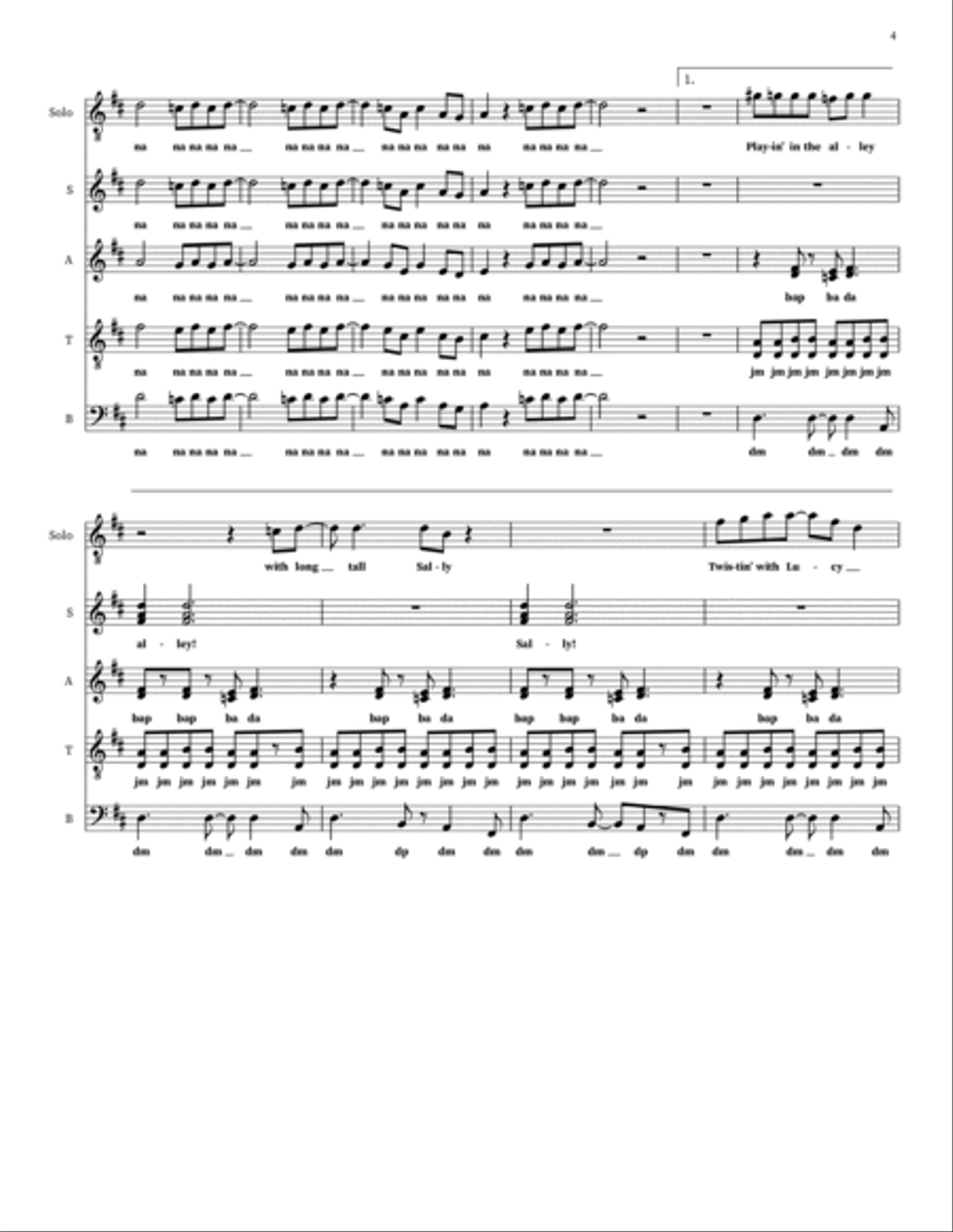 Land Of A Thousand Dances 4-Part scores gallery preview page 4