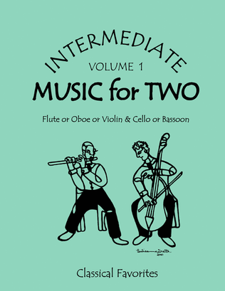 Book cover for Intermediate Music for Two, Volume 1