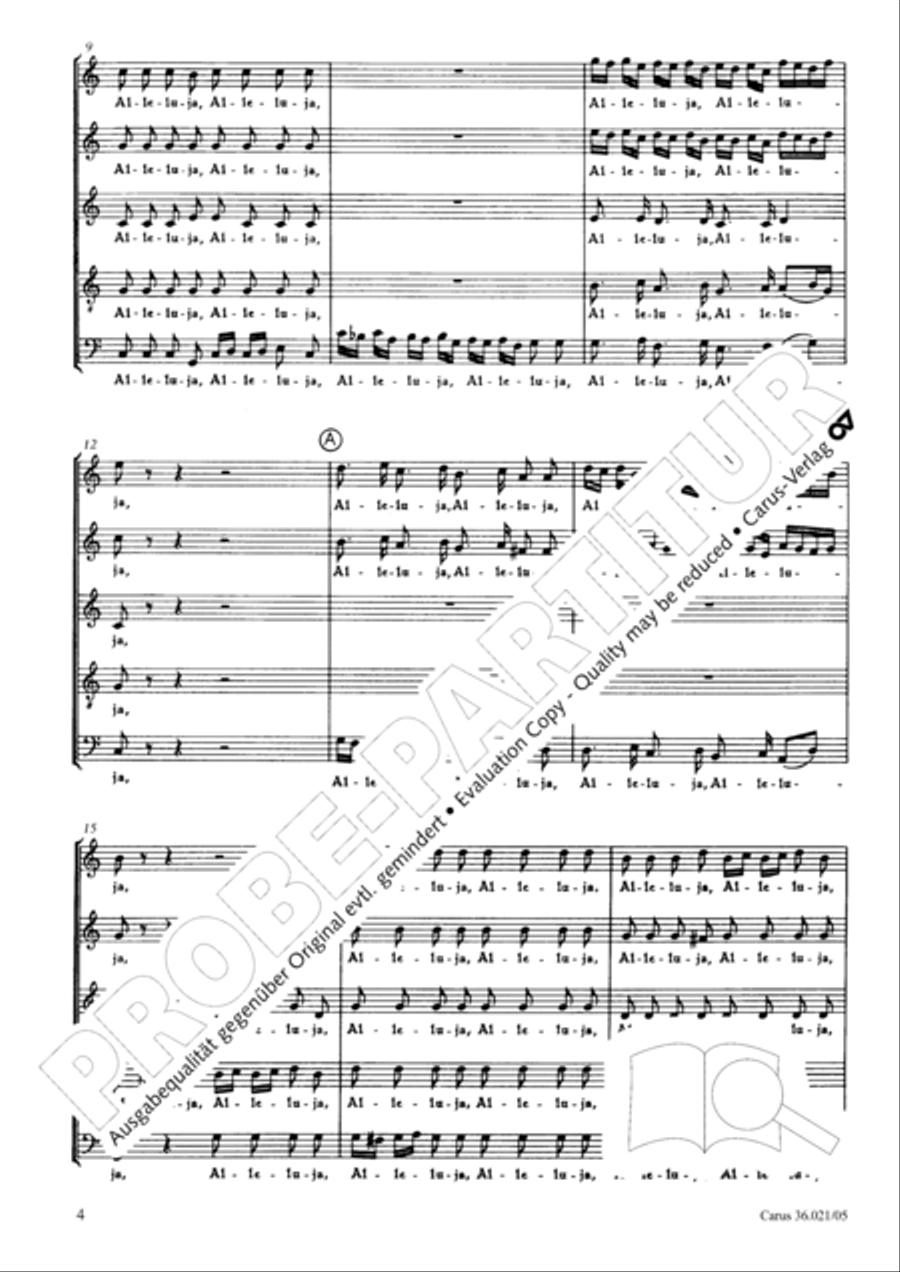 Alleluja Alleluja SSATB scores gallery preview page 4