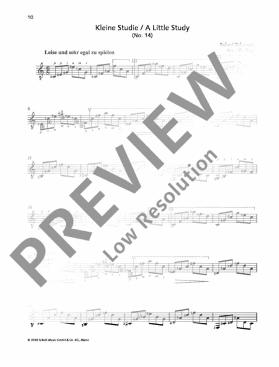 Schumann for Guitar Classical Guitar scores gallery preview page 11