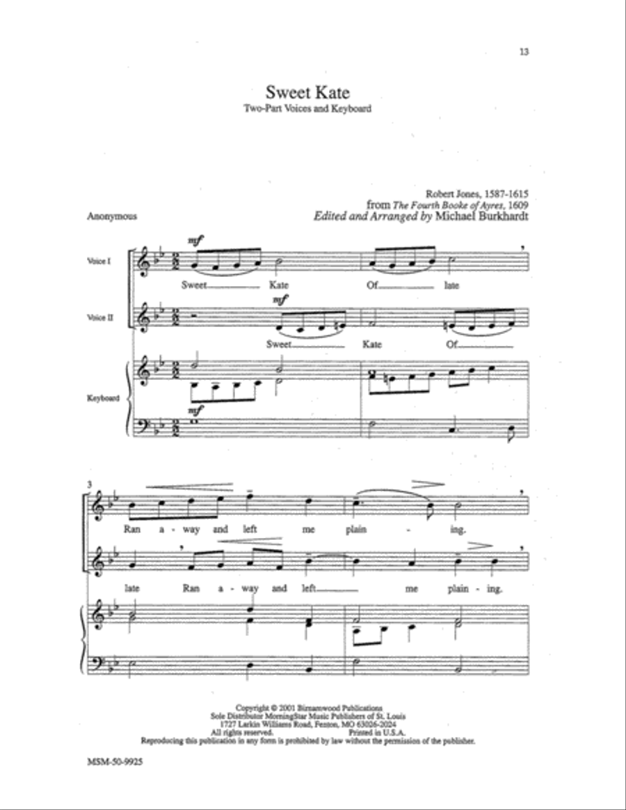 Three Elizabethan Ayres Three Elizabethan Ayres Unison Choir scores gallery preview page 5