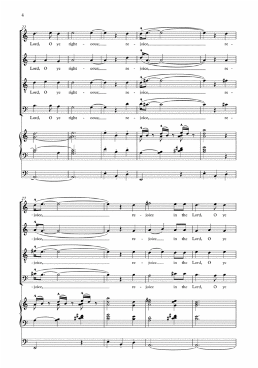 Rejoice in the Lord 4-Part scores gallery preview page 4