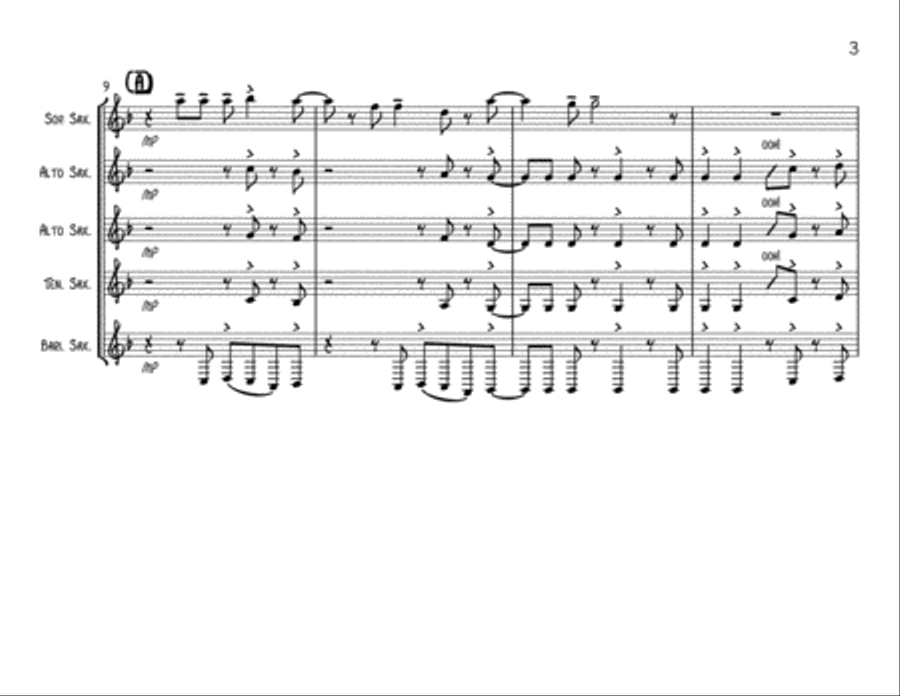 Locked Out Of Heaven Woodwind Quintet scores gallery preview page 3