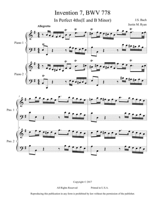 Invention No. 7, BWV 778