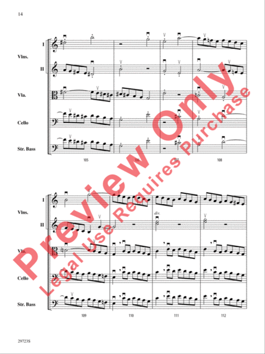 Symphony No. 41 String Orchestra scores gallery preview page 15