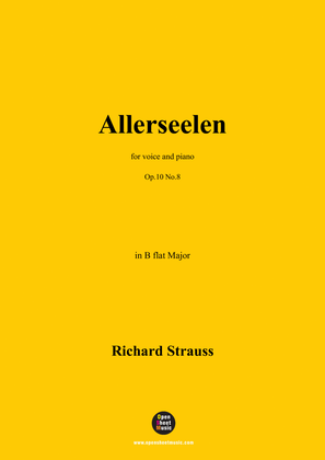 Richard Strauss-Allerseelen, in B flat Major