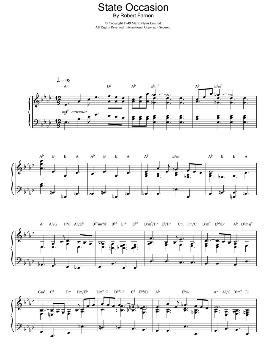State Occasion Organ Solo scores gallery preview page 1