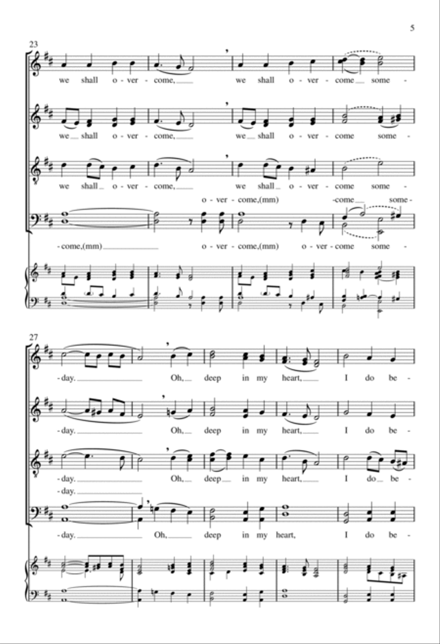 We Shall Overcome Divisi scores gallery preview page 4