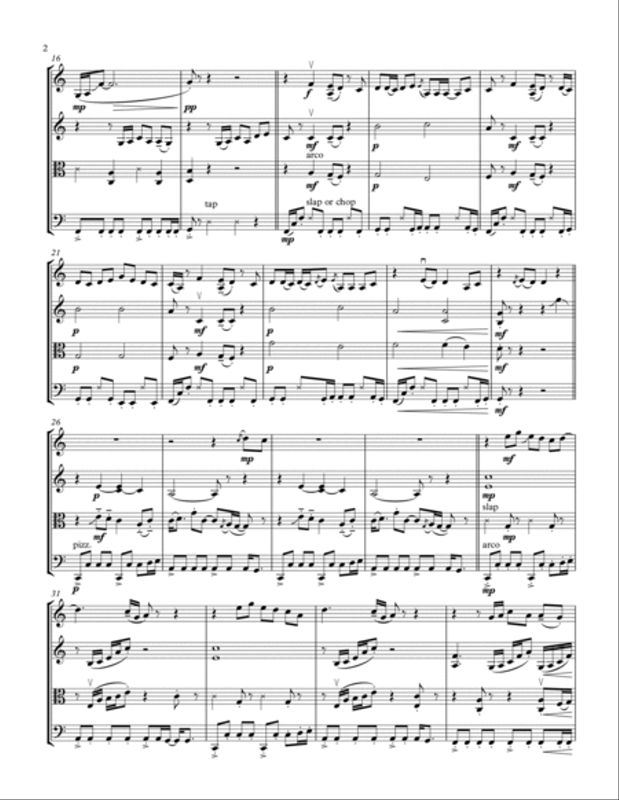 Slow Hands Slow Hands String Quartet scores gallery preview page 2