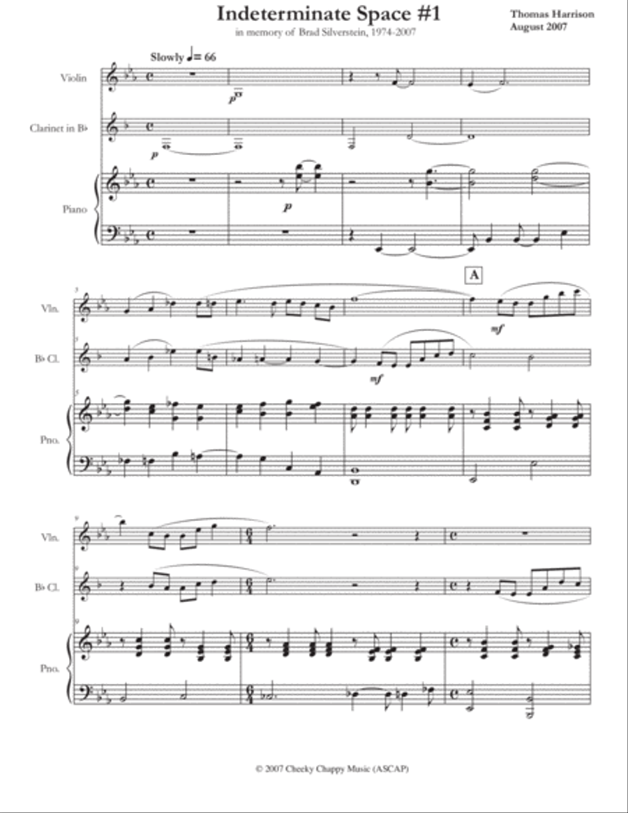Indeterminate Space Clarinet scores gallery preview page 2