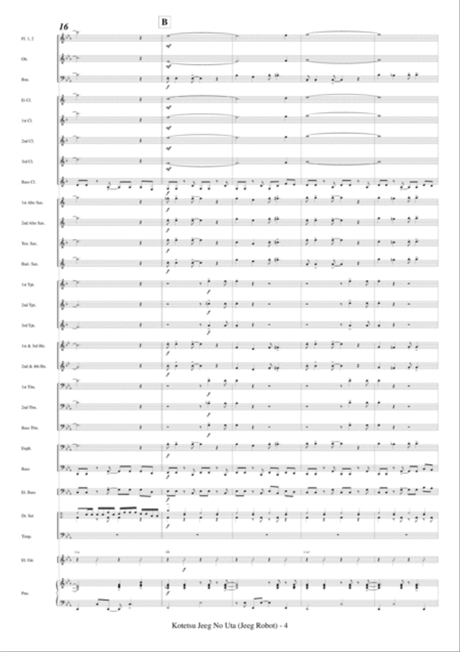 Kotetsu Jeeg No Uta Concert Band scores gallery preview page 6