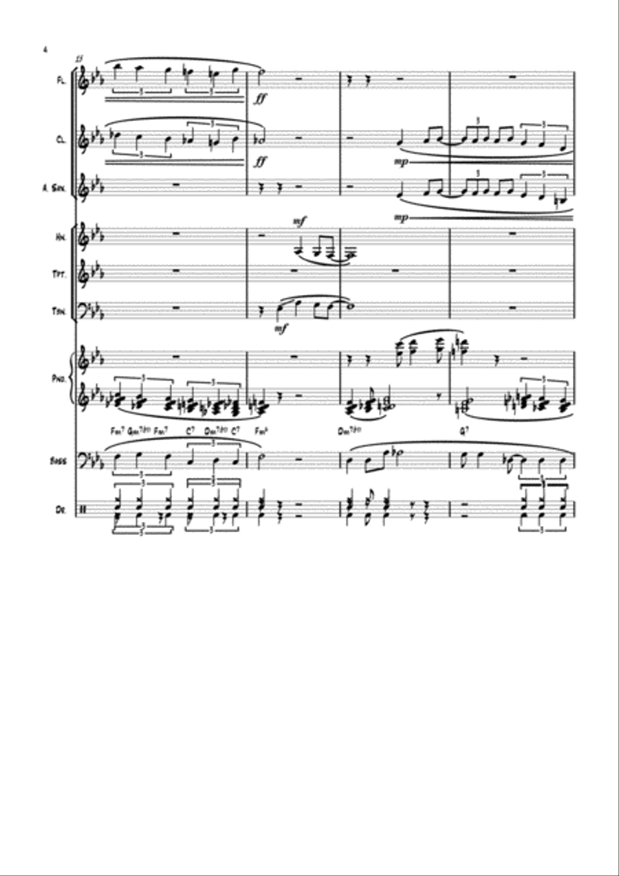 Nocturne in E Flat Major Opus 9 No 2 Jazz Arrangement Large Ensemble scores gallery preview page 4
