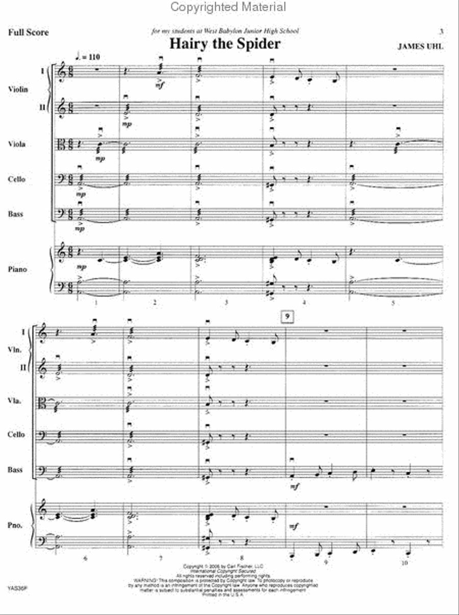 Hairy the Spider String Orchestra scores gallery preview page 2